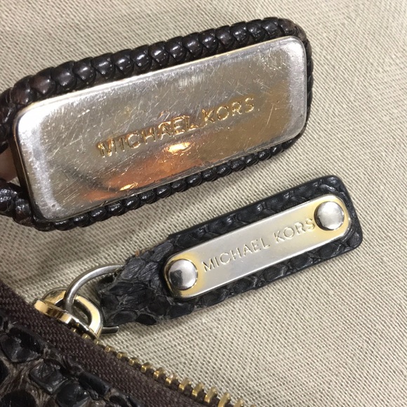 Rare Michael Kors Skorpios Python Snake Embossed - Picture 4 of 8